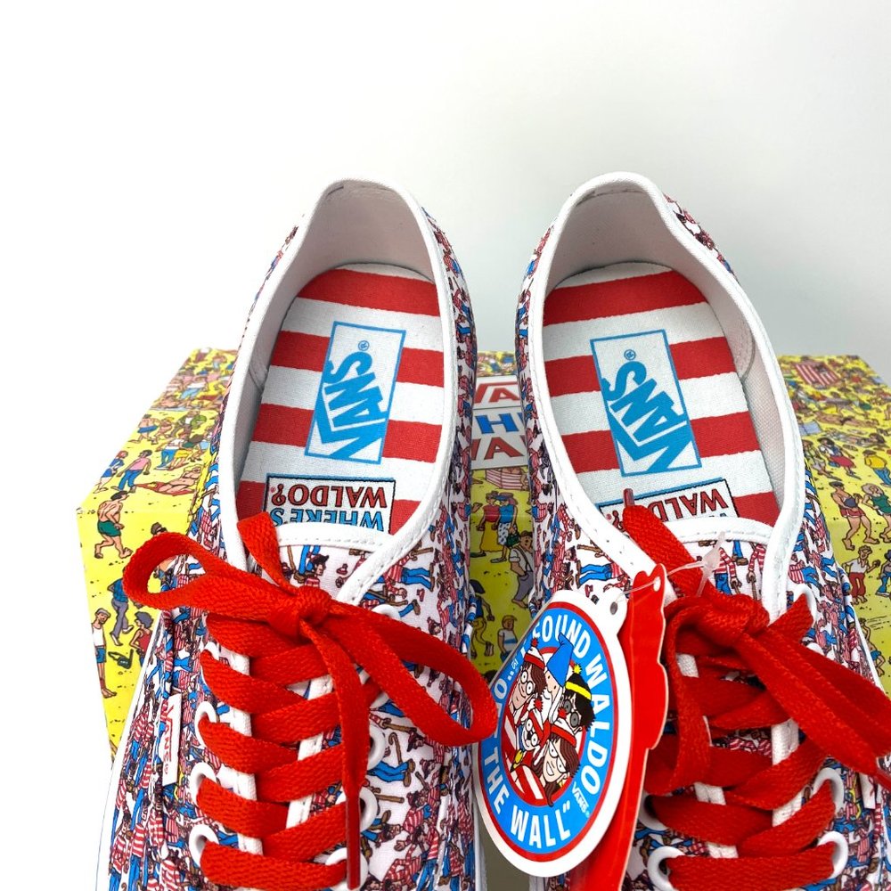 💖MEGA SALE💖VANS Where's Waldo Addition Authentic Textile Mens Size VN0A348A3RZ - Picture 6 of 12